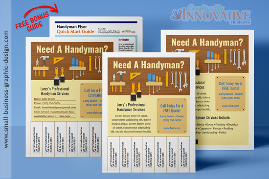 make printable card free online business Sale for Handyman Flyers Best