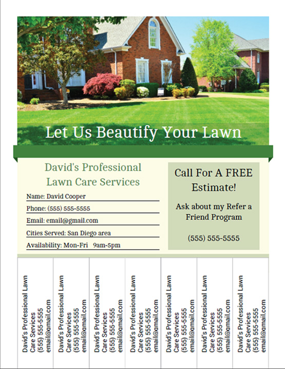 Printable Lawn Care Business Flyer Templates